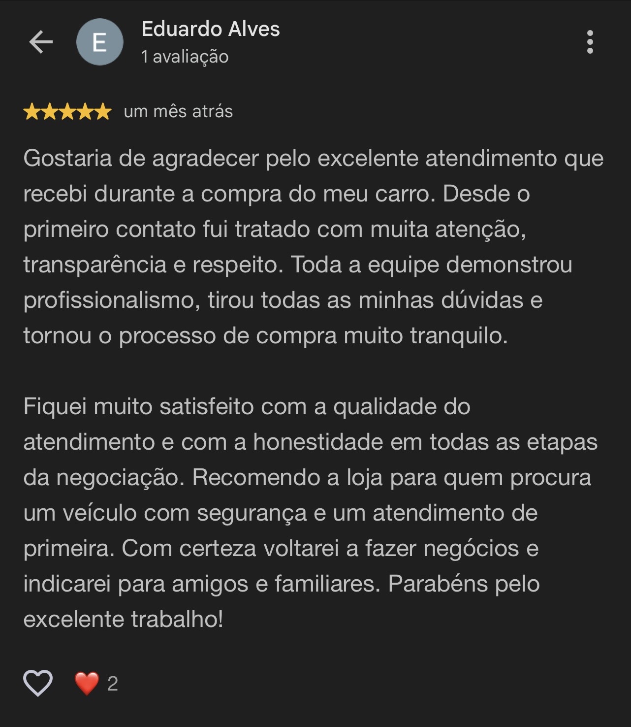 Depoimento no WhatsApp