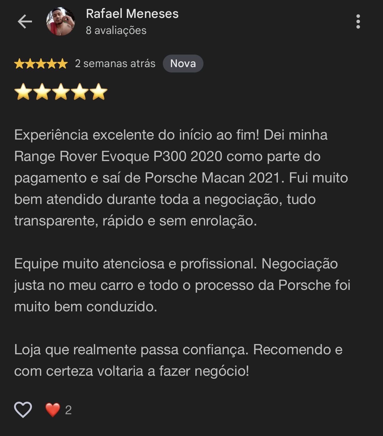 Depoimento no WhatsApp